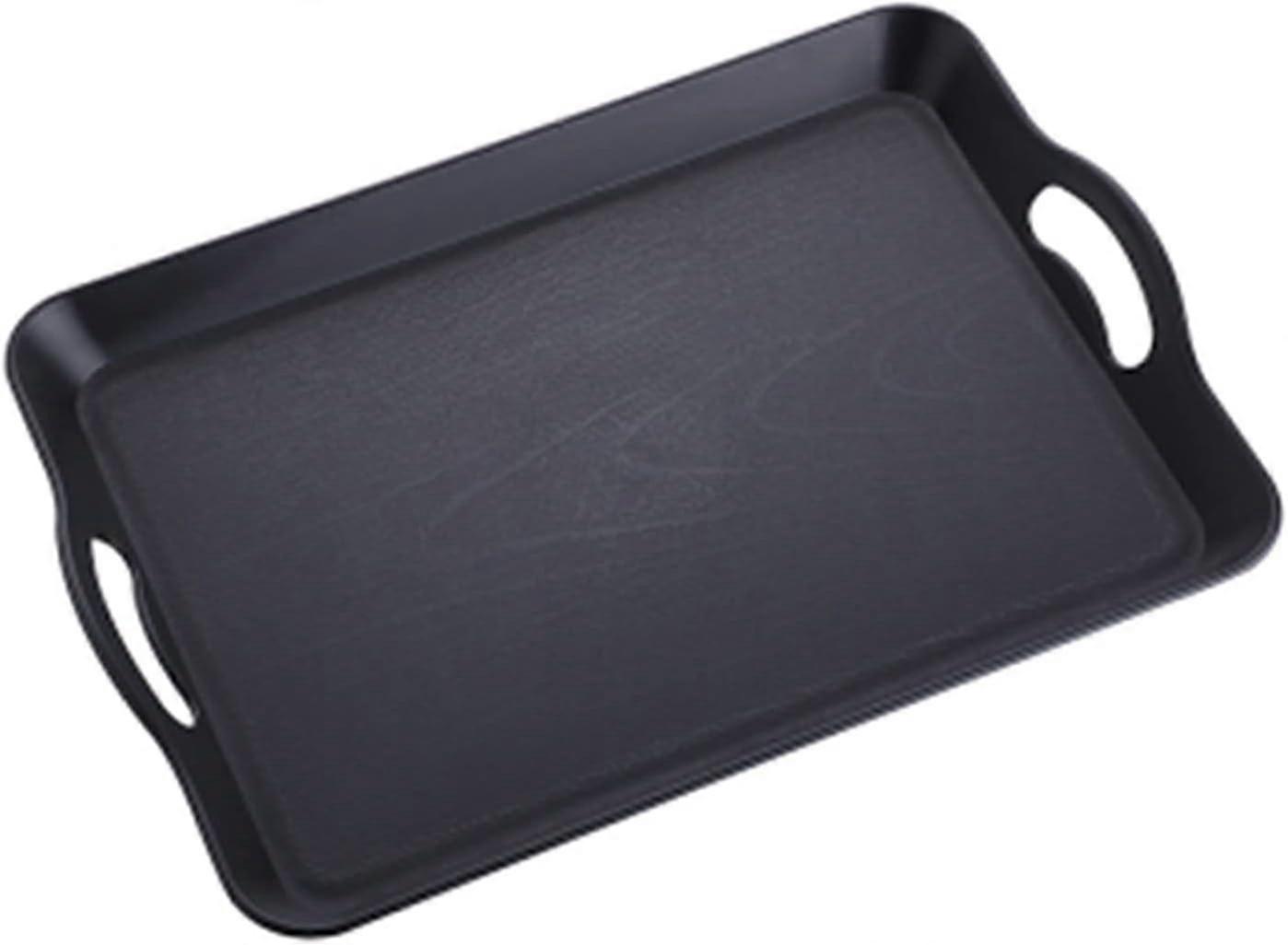 Rectangular Plastic Breakfast Tray - Anti-Slip & Scratch-Resistant Food Serving Tray