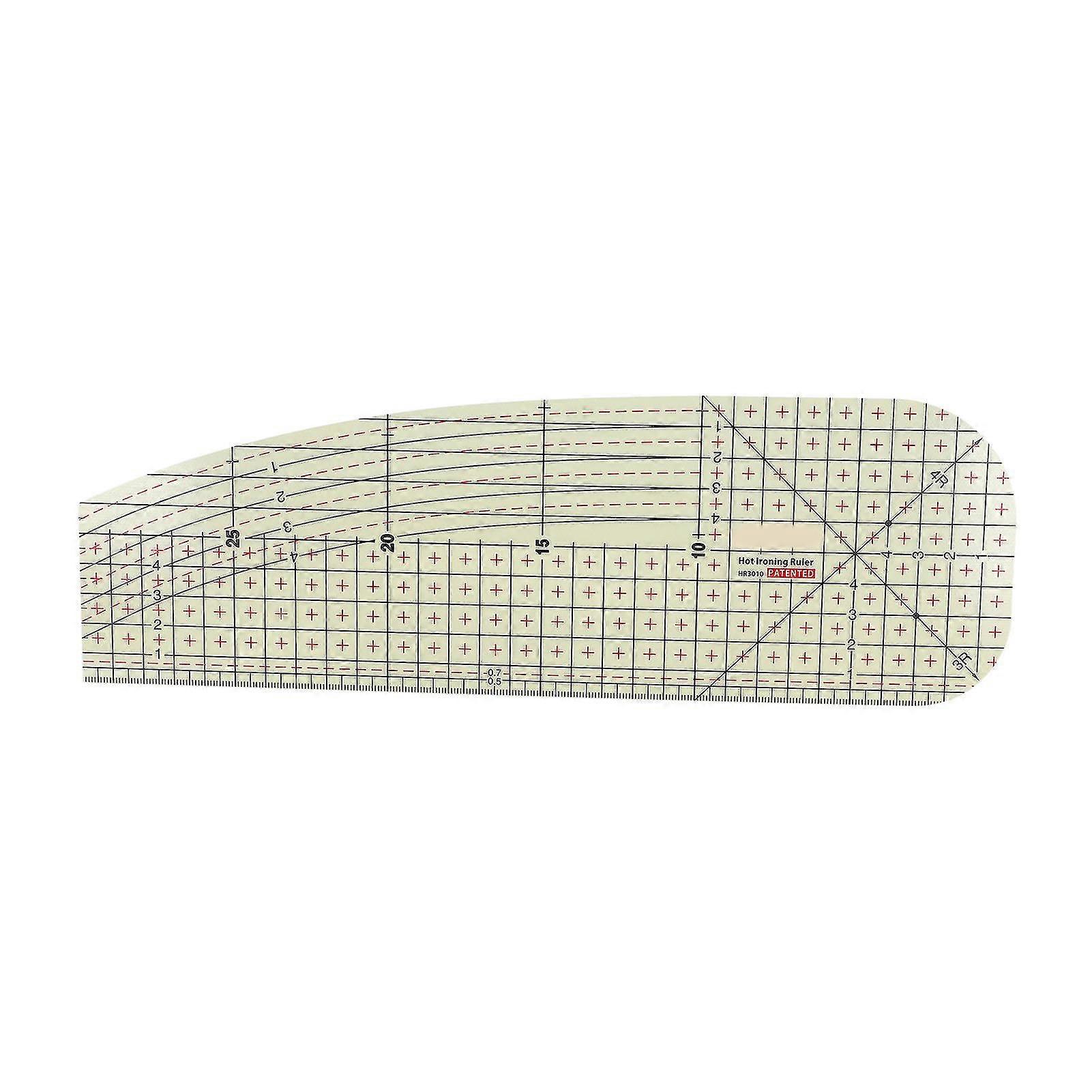 Hot Hem Ruler High Temperature Resistance Hot Ironing Measuring Tool for Electric Iron Home Ironing WorkHR3010
