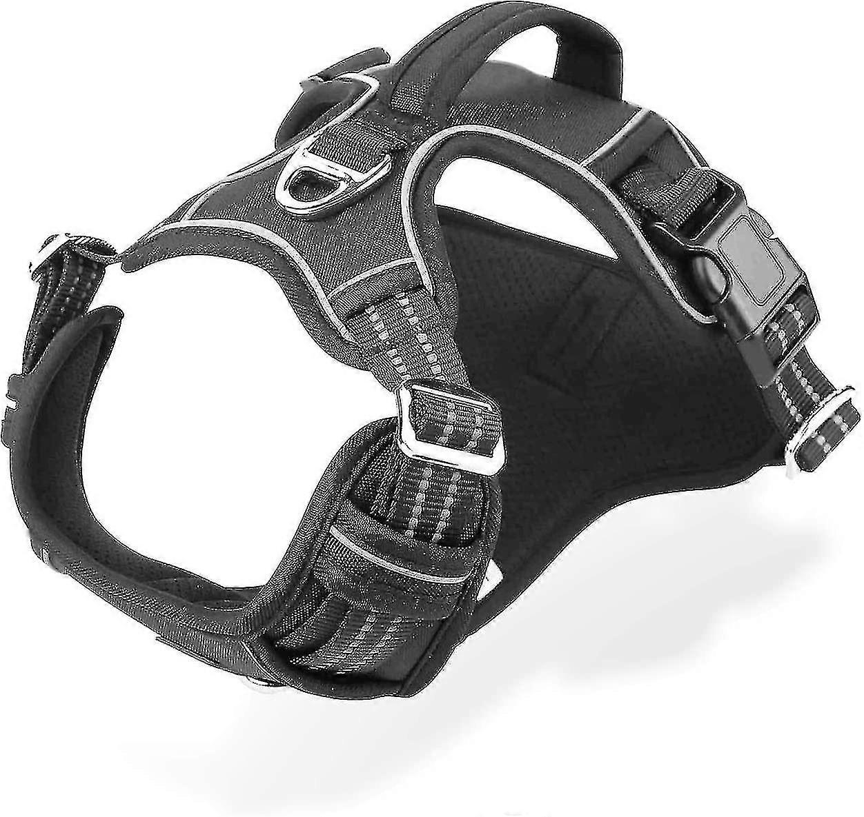 Dog Harness Anti Traction Adjustable Reflective With Breathable Handle