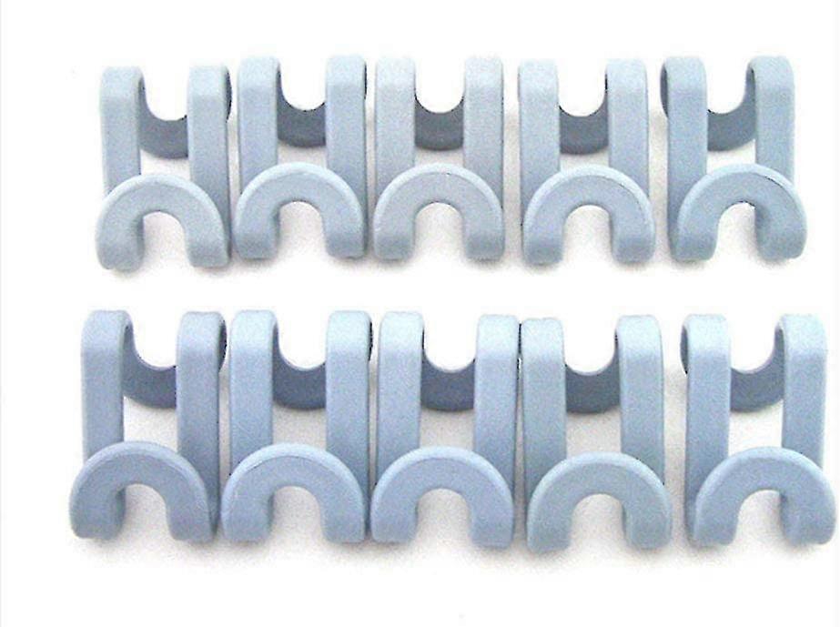 Connector Hooks For Hangers, Cascading Hanger Racks, Anti-slip Space Saving Hangers Closet Organiser(10pcs, Grey)