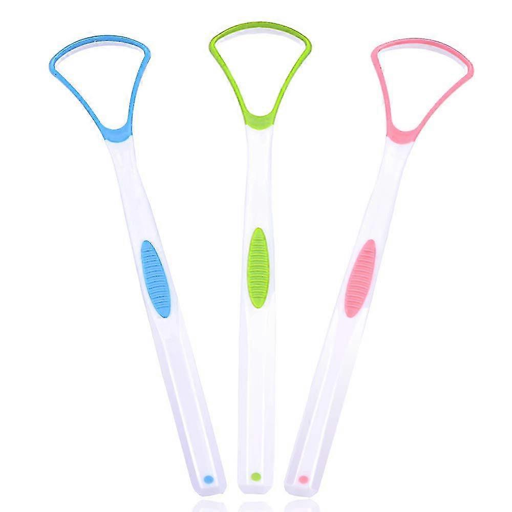[soft Silicon] 3pcs Tongue Scraper Cleaner, Oral Scrapers, Premium Sweeper Sets, Bad Breath Cure Tools, Effective Kits
