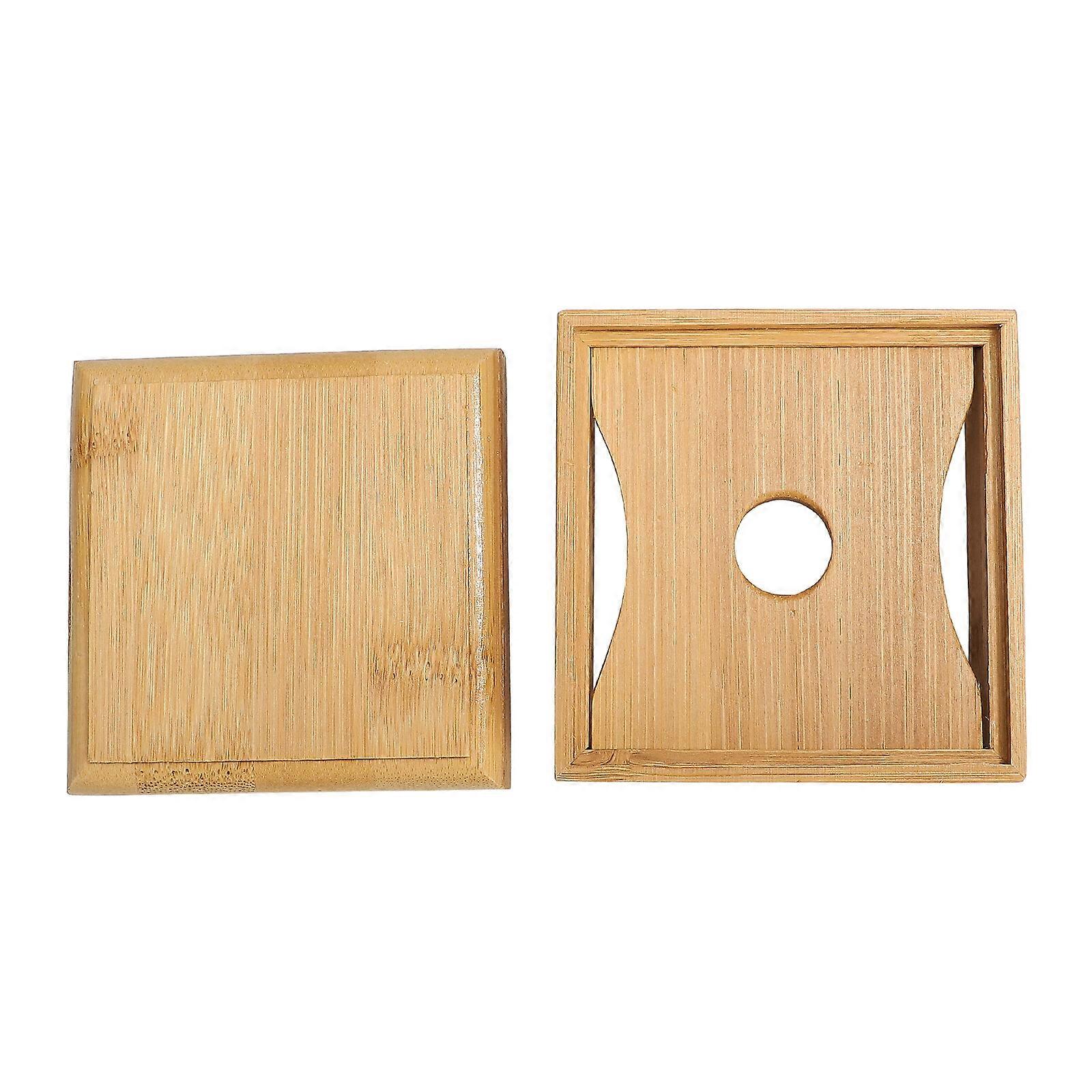 Natural Bamboo Soap Dish Tray Holder Storage Rack Container for Bathroom