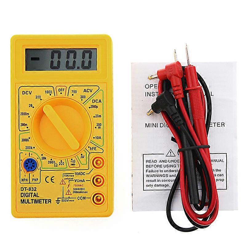 Professional DT832 Digital Multimeter LCD DC AC Voltmeter Ammeter Ohm Tester