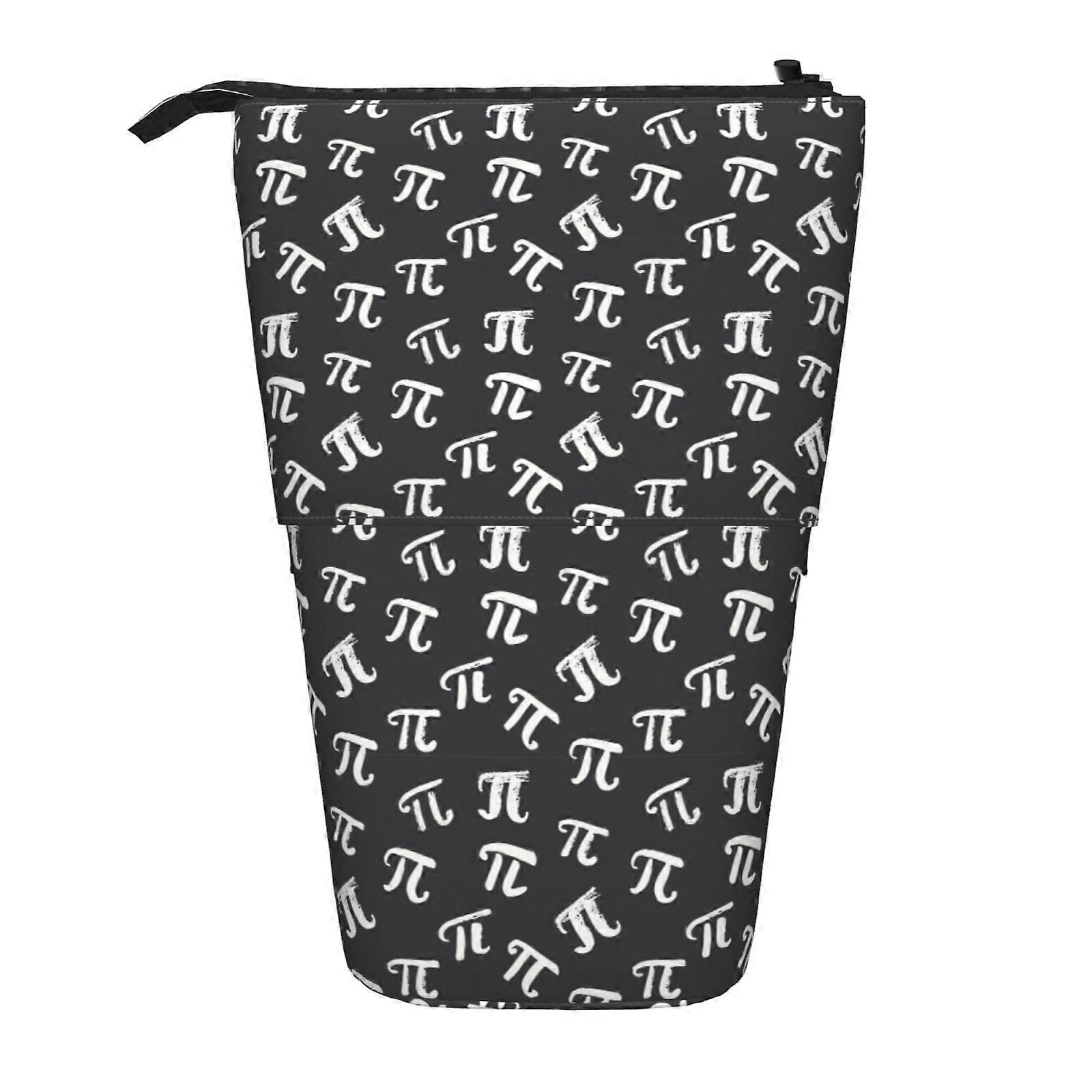 Funny Mathematical Happy Pi Day Pencil Case Stand Up Pencil Bag Telescopic Pencil Case With Zipper Portable Makeup Bag 2