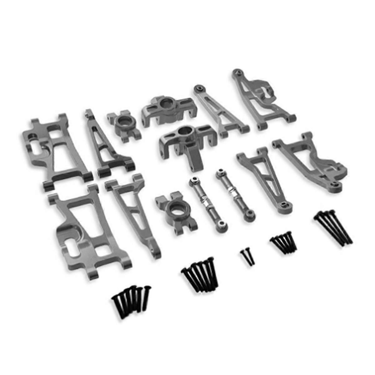 RC Car Accessories Metal Swing Arm Steering Cup Upgrade Set for Go 1/14 14209 14210 H14BM RC Car(Titanium)