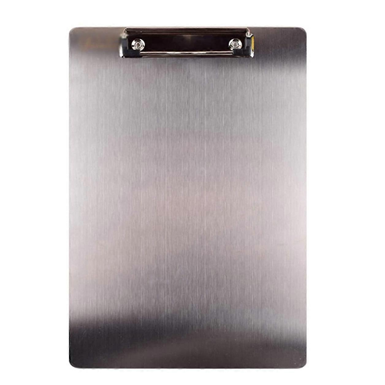 Metal Clipboard Folder A4 Stainless Steel Clip Board Bill Storage Folder Writing File Board Splint