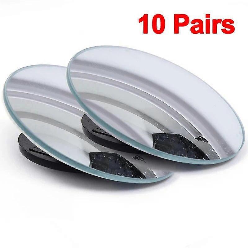 10 Pairs Car Round Frame Convex Blind Spot Mirror Safety Driving Wide-angle 360 Adjustable Rear View Mirror Car AccessoriesMotor Vehicle Mirrors