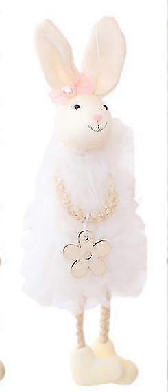 White Easter decorations bunny pendant Easter home decoration pendant