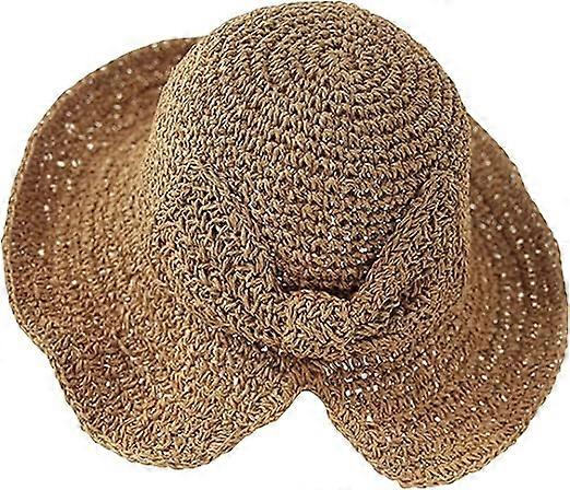 Kaki - Chapeau de plage pliant - Chapeaux d’été pour femme - Chapeaux avec noeuds