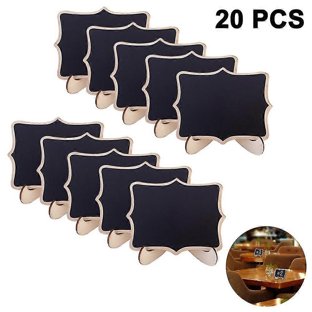 20 חבילות שלטי לוחות גיר מיני עם סמן גיר נוזלי