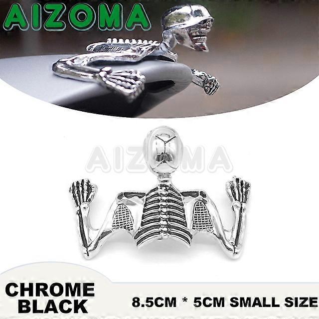 Chrome Motorcycle Skull Skeleton Decorative Figure For Harley Visor Headlight & Handlebar & Curved Rear/Front Fender OrnamentMotor Vehicle Frame & Bod