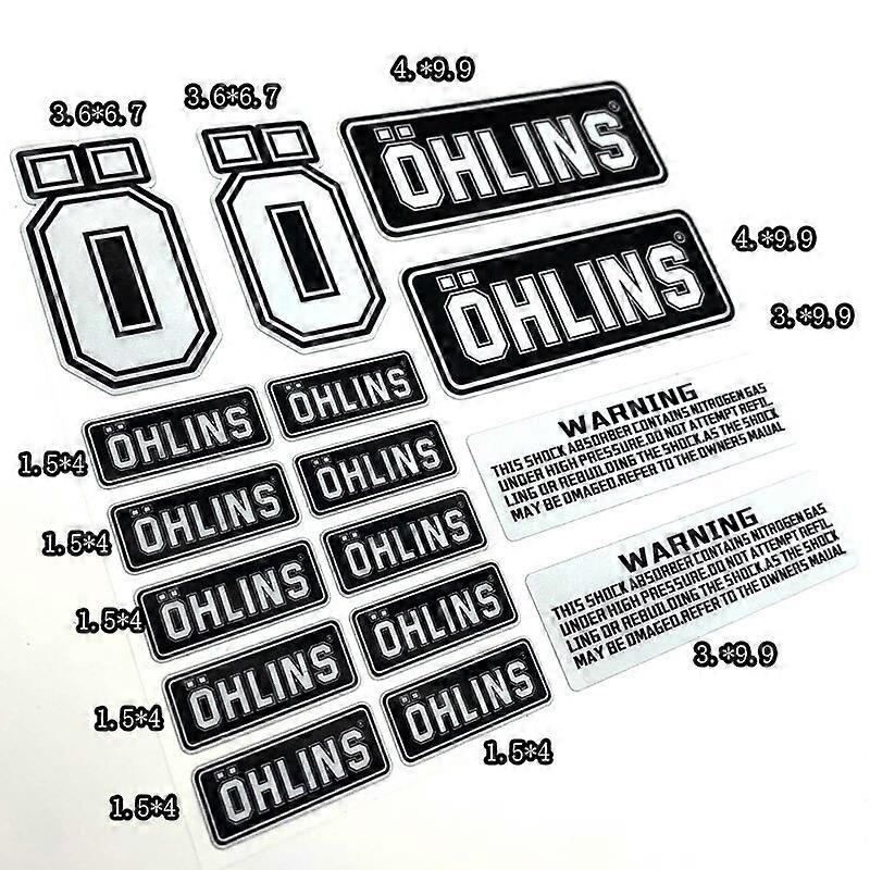 For OHLINS Suspension Shocker Damper Motorcycle Accessories Decorate Insignia Ad Reflective Stickers Decals Motorcycle Knee & Shin Guards