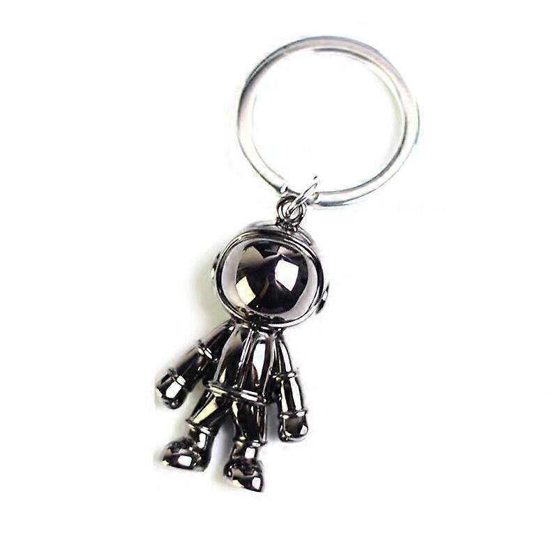 Astronaut Keychain (Black) Cool Astronaut Keychain Robot Male Keychain Female Metal Car Keychain Boy Charm Keychain