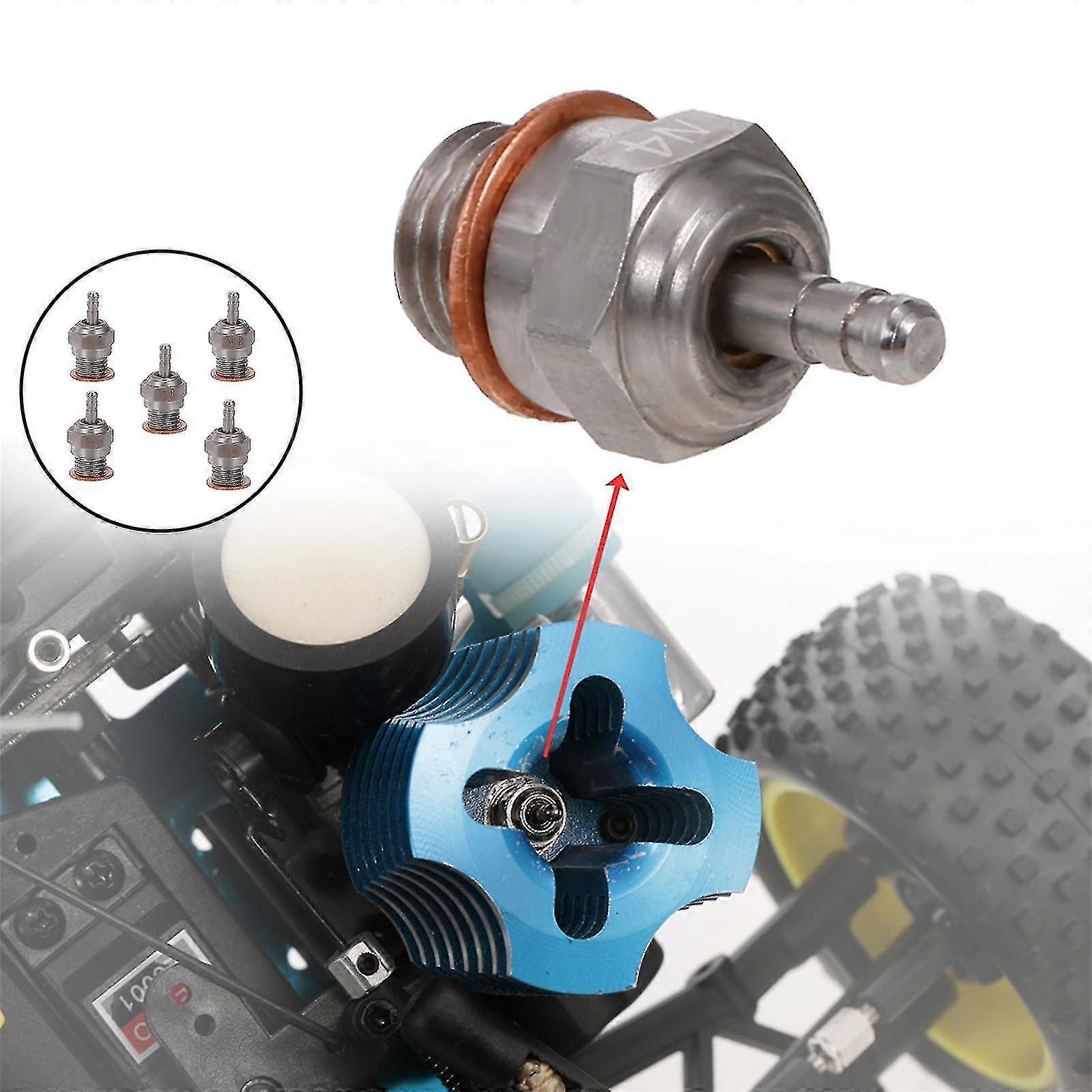 Set Of 5 1:10 Glow Spark Plug Accessory For Hpi For Hsp Trunk Diy Accessory Model - N3