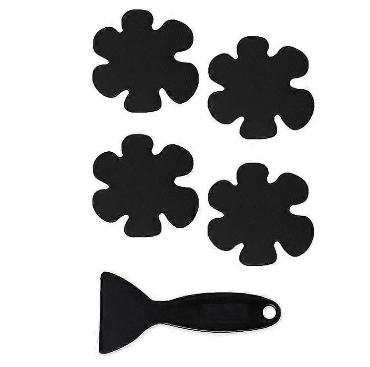 Non-slip Bathtub Stickers With Scraper Premium Black
