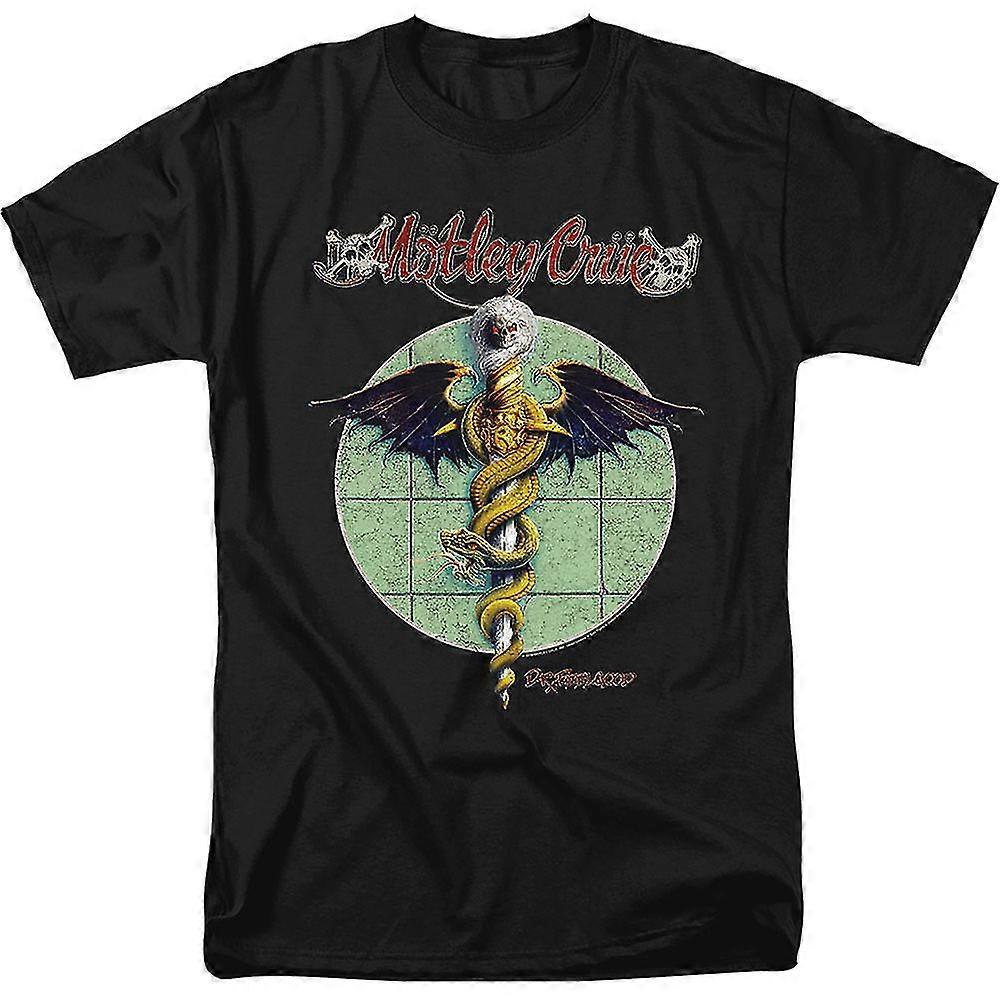 Motley Crue T-Shirt Uomo | Maglietta Unisex Vintage World Tour Devil | 100% Cotone Morbido, Licenza Ufficiale, Nero