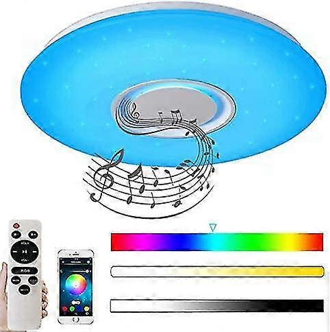 Bluetooth 24W RGB LED ceiling light with speaker, remote control and APP control