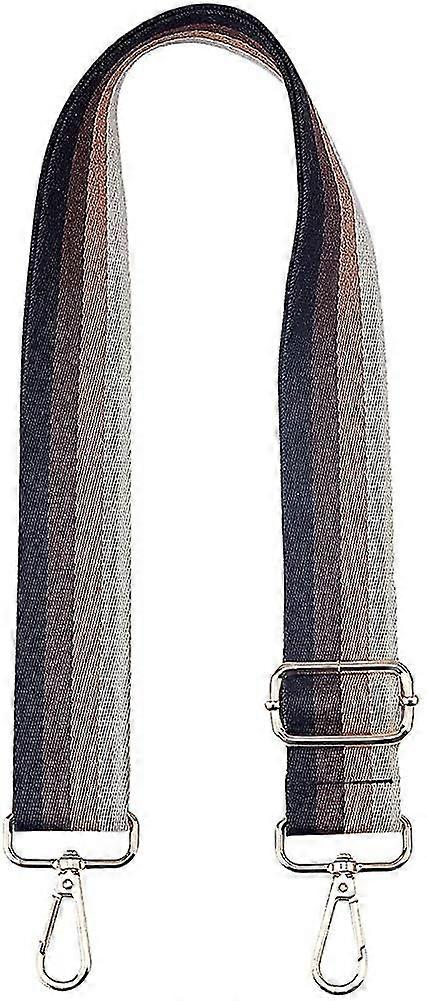 Wide Shoulder Strap Stripe Pattern Adjustable Canvas Bag Strap Yellowgold