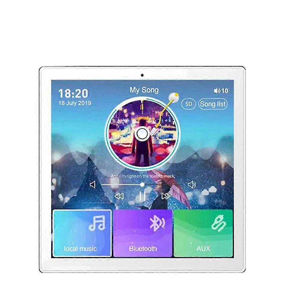 Unbrand Amplificatore da parete Bluetooth wireless a 4 canali con touch screen, radio FM, USB, TF, per amplificatore audio BT