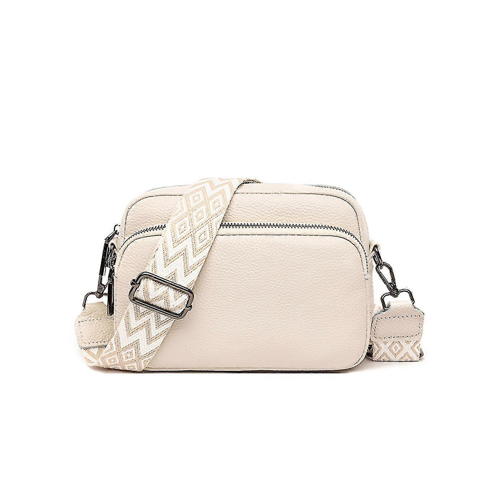 Borsa a tracolla da donna Borsa a tracolla piccola in pelle da donna con zip a tracolla larga e tracolla rimovibile