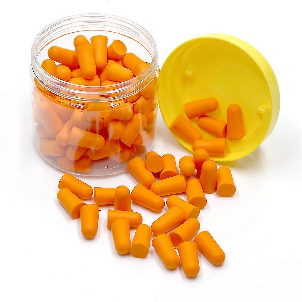 50 Pairs Soft Foams Ear Plug Noise Reduction Earplugs Protector for Sleeping LearningOrange