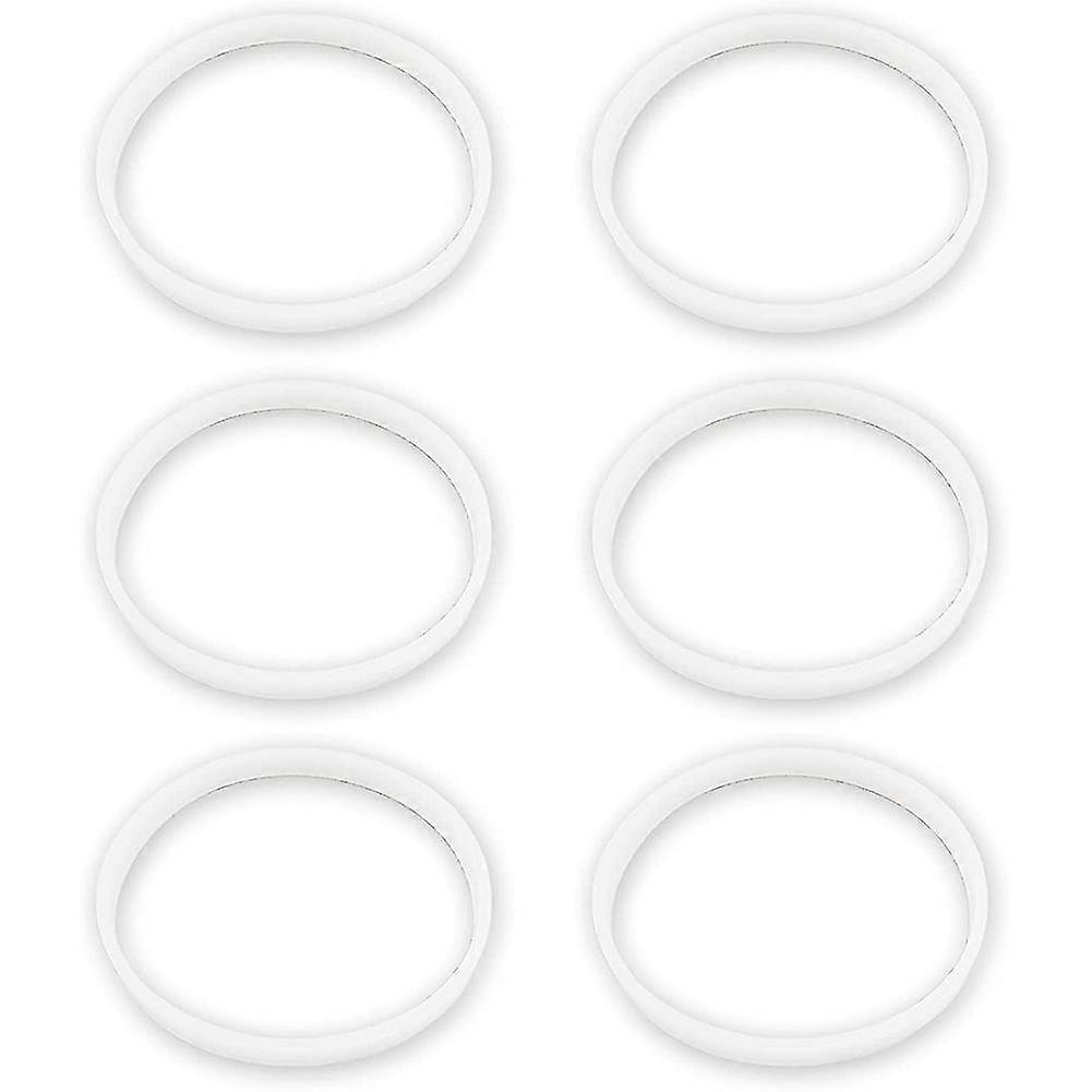 6 Pack Rubber Gaskets Replacement Seal White O-Ring for Ninja Juicer Blender Cups Replacement Parts