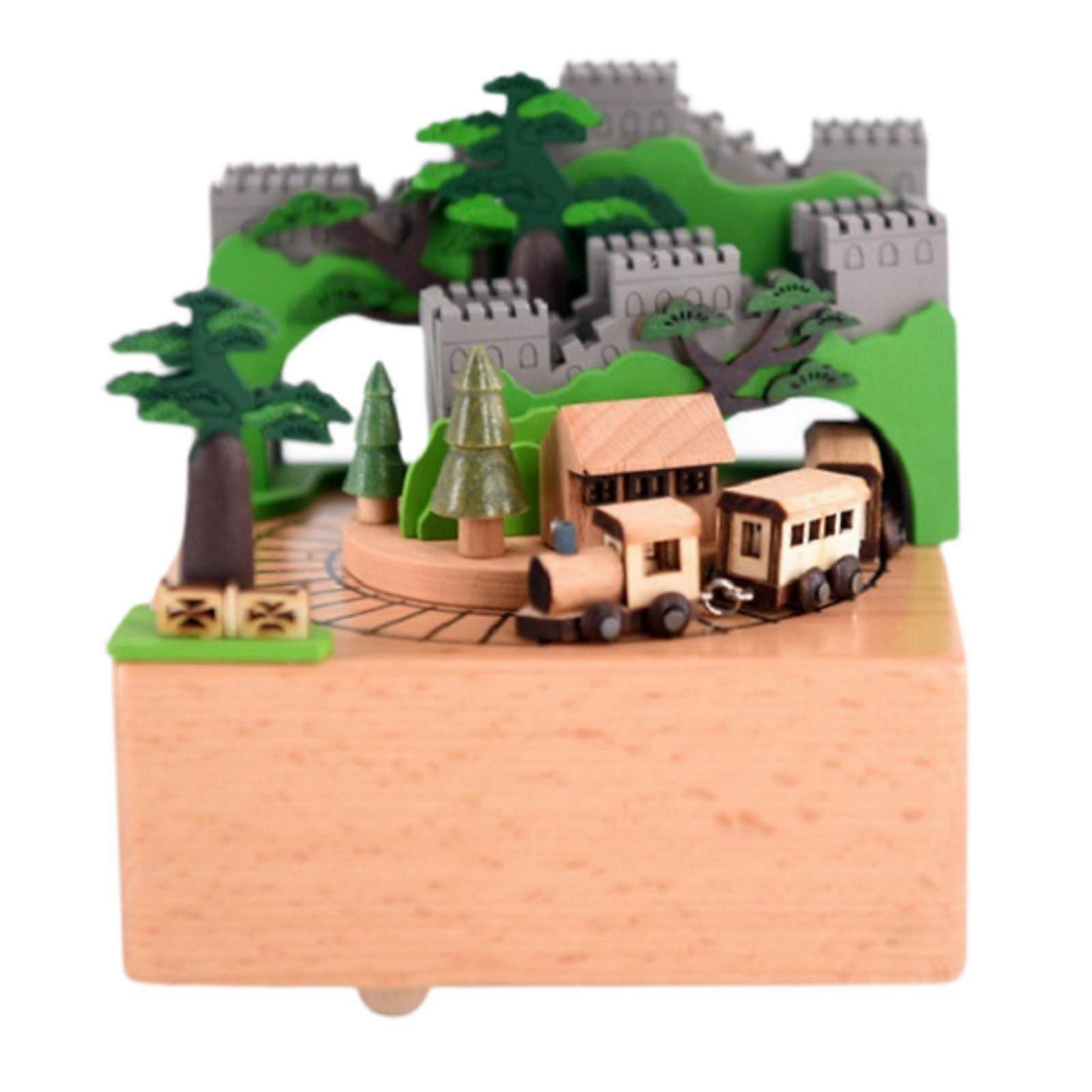 木製オルゴールかわいい家の装飾アクセサリー記念日オフィスの誕生日