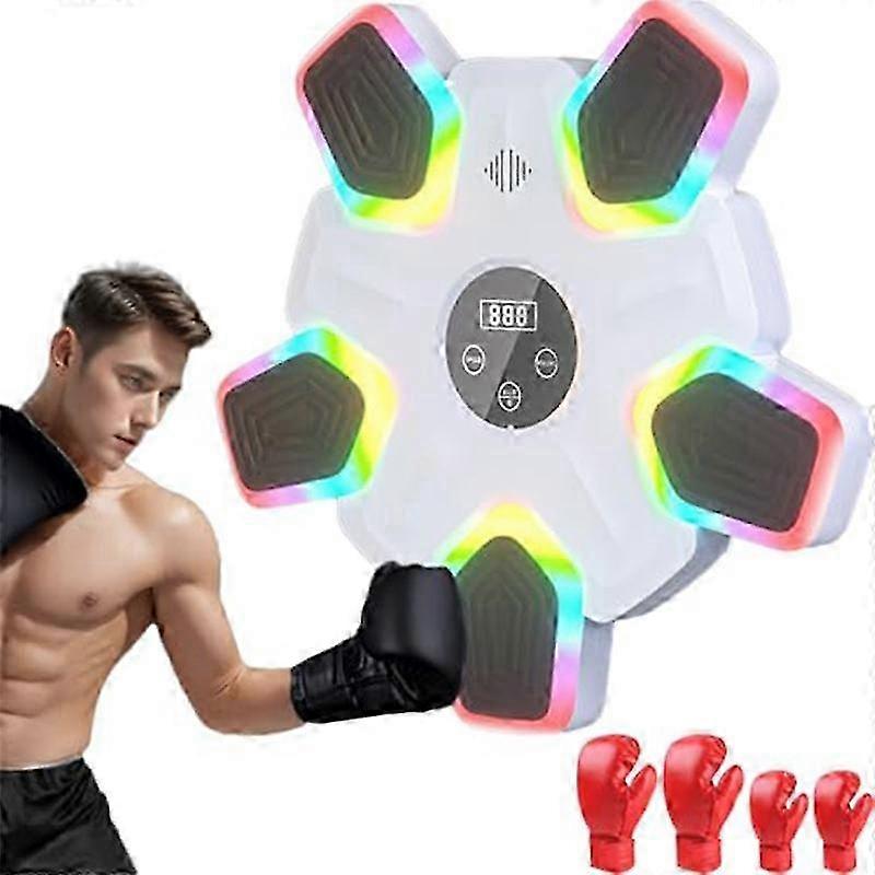 آلة ملاكمة موسيقية Qjb-07 مثبتة على الحائط ذكية لاسلكية مزودة بتقنية البلوتوث، مناسبة للبالغين والأطفال