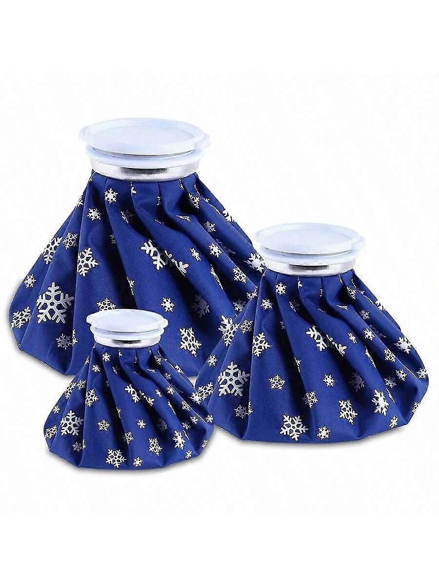 1/3 Pcs Hot And Cold Ice Bags Reusable: Ice Bags For Hot And Cold Water Handling No Leak Breathable Waterproof Ice Bags 3 Sizes 6"/9"/11", Snowflake