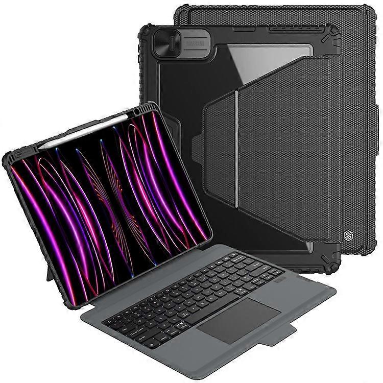 NILLKIN Compatible For iPad Pro 13 (2024) Shockproof Case Detachable Backlight Keyboard Case