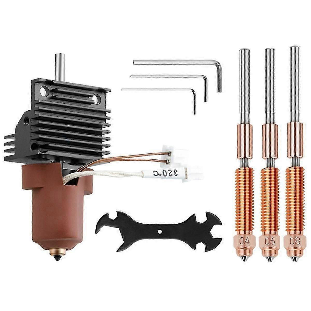 K1 Ceramic Hotend Kit Quick Swap Nozzle K1C All-Metal Integrated Extruder Hot End compatible with K1 MAX 3D Printer