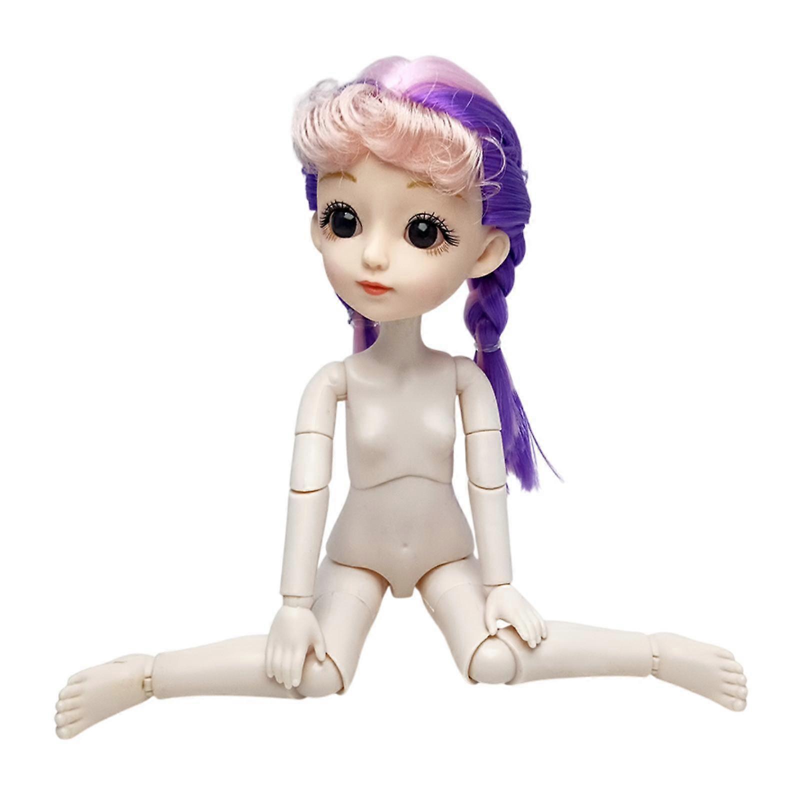 BJD人形滑らかな髪柔軟な関節女の子のギフト3D目素敵なファッションドール
