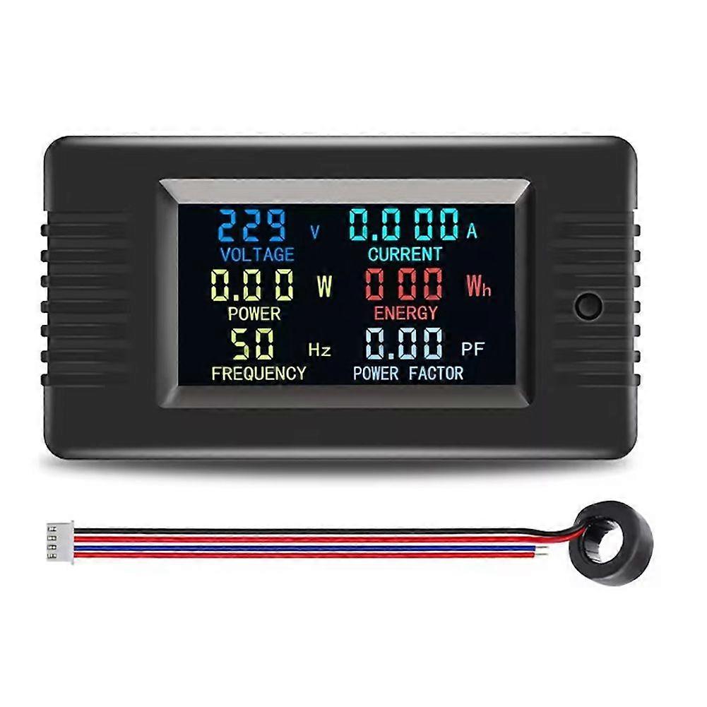 PZEM-022- Single-Phase AC Volt Amp Meter Color Screen Frequency Power Factor Wattmeter Power Meter