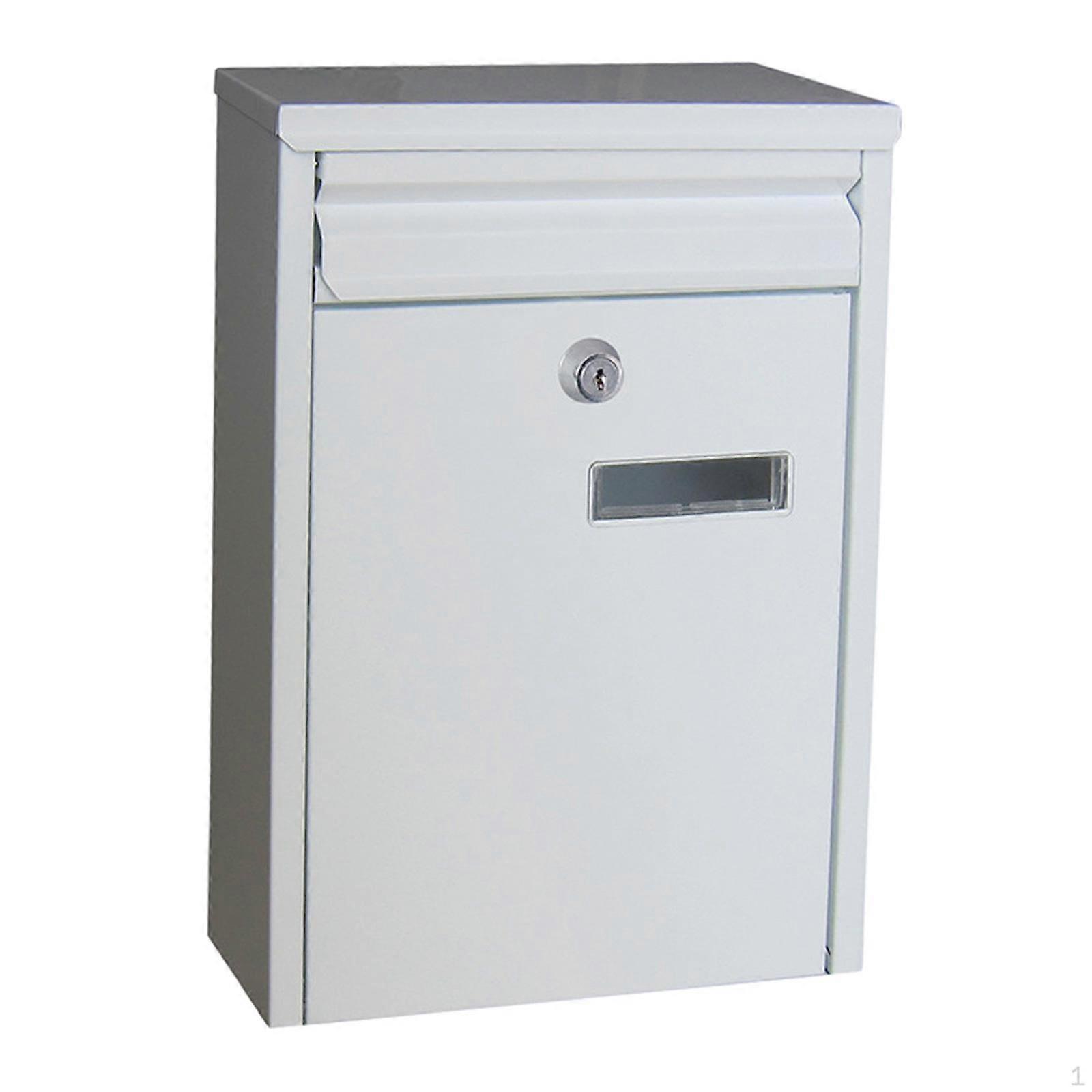 Wall Mounted Mailbox Newspaper Holder Box Large Capacity Metal Postbox Letterbox Hanging Mail