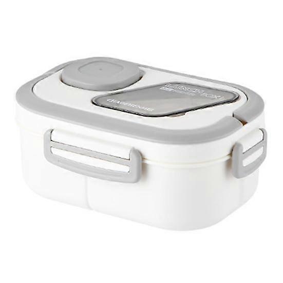 Lunch Box Double-Layered Bento Box Easy to Carry Leak-Proof Lunch Container with Sauce Box for Office School
