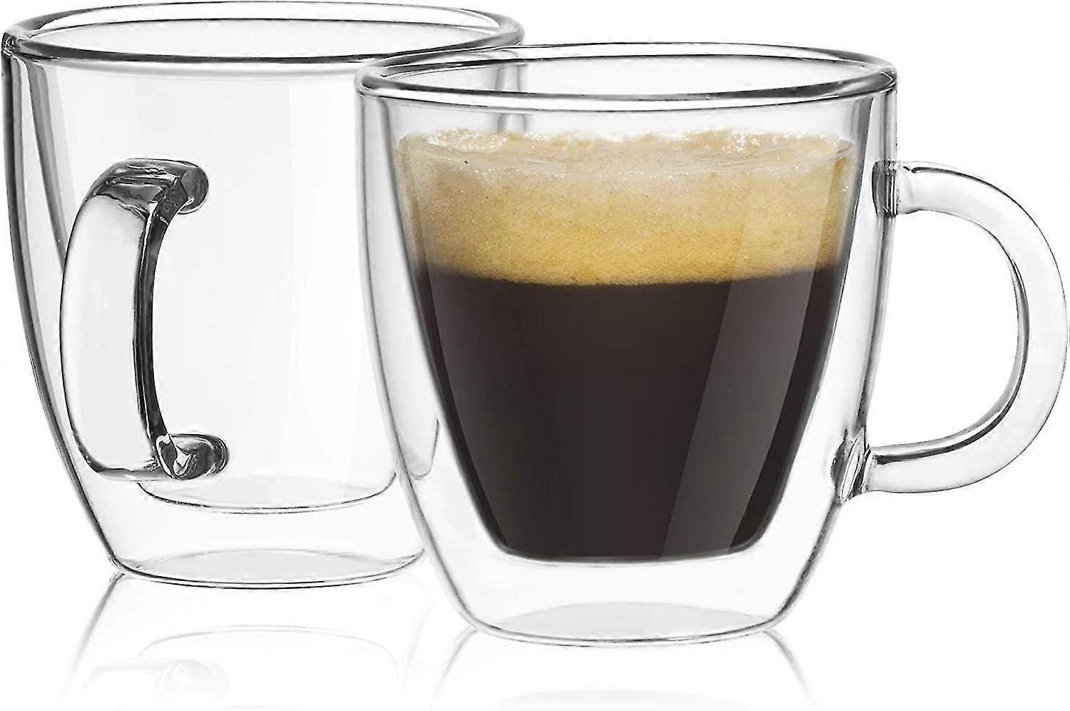 Double Wall Insulated Glasses Espresso Mugs (set Of 2)