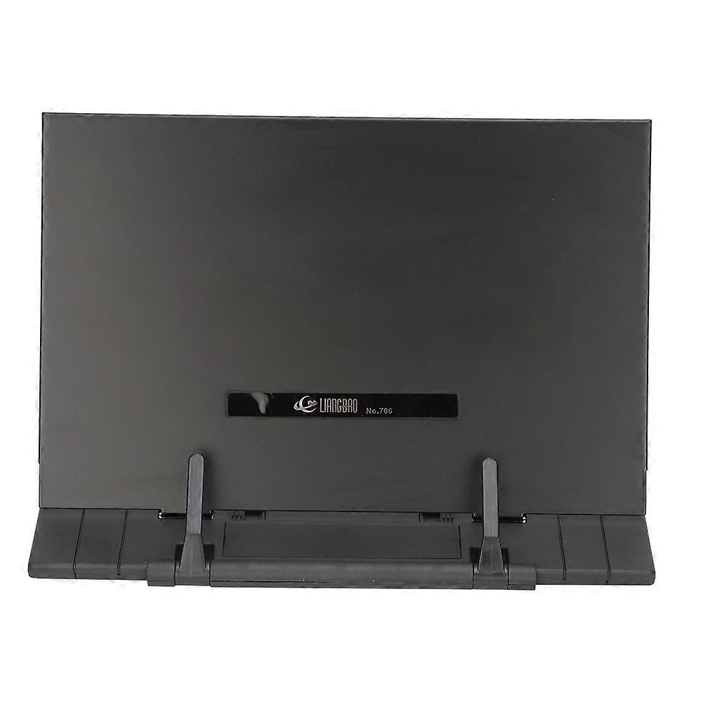Black Adjustable Metal Eye Care Reading Bookshelf Rack Student Stationery Supplies