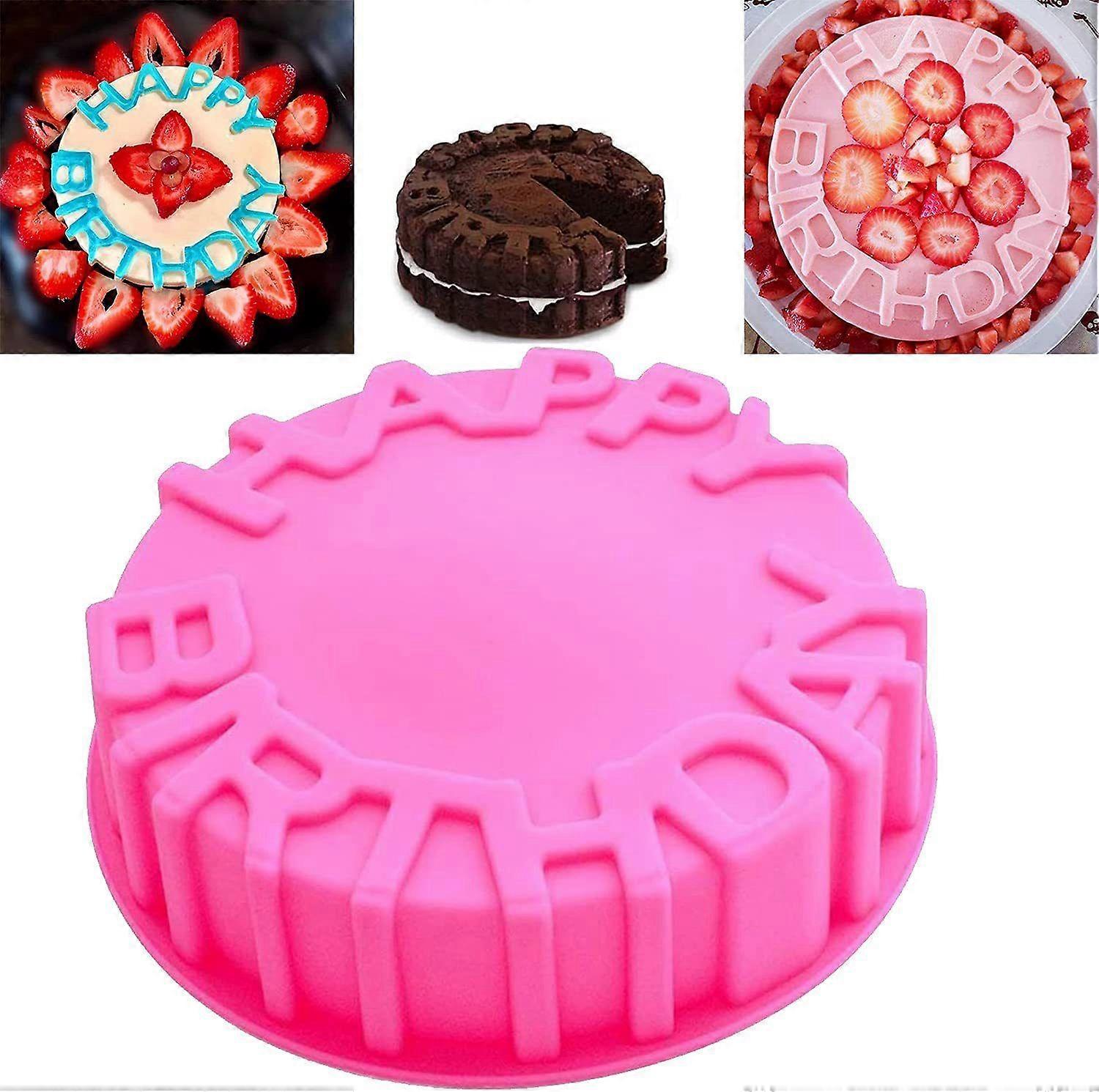 Birthday Cake Molds for Baking Silicone Cake Pan Toolsnon-stick Cheese Reusable and Durable Pastry Mould for Dessert, Chocolate and More