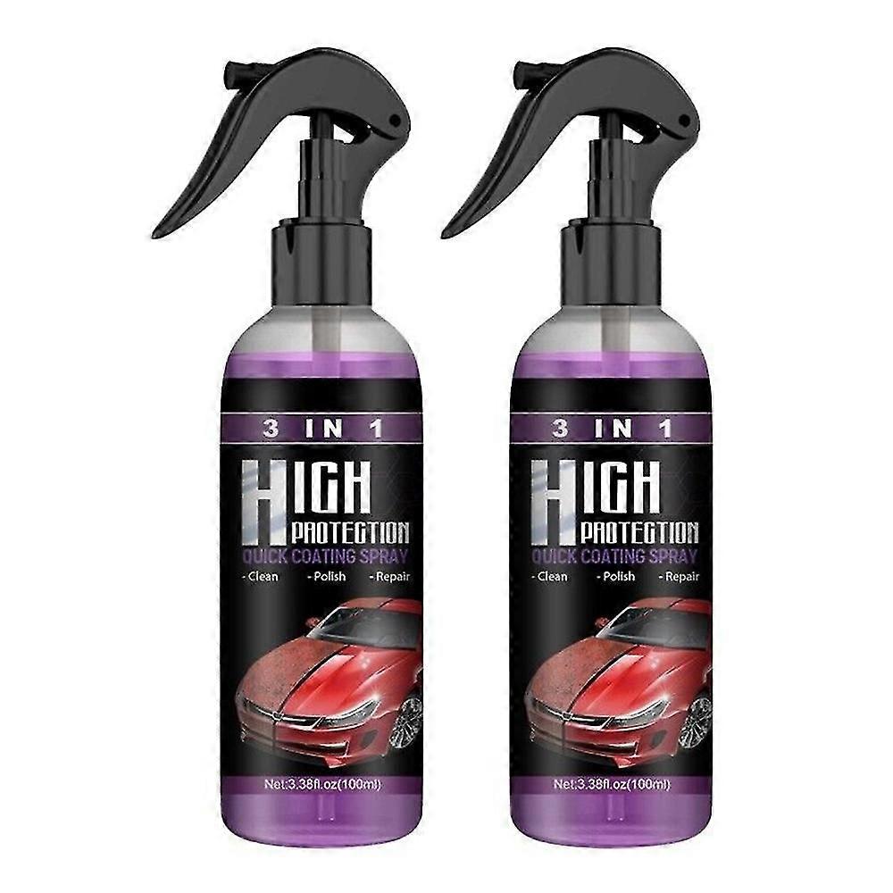 3 In 1高保護クイックカーコートセラミックコーティングスプレー疎水性100ml -cb