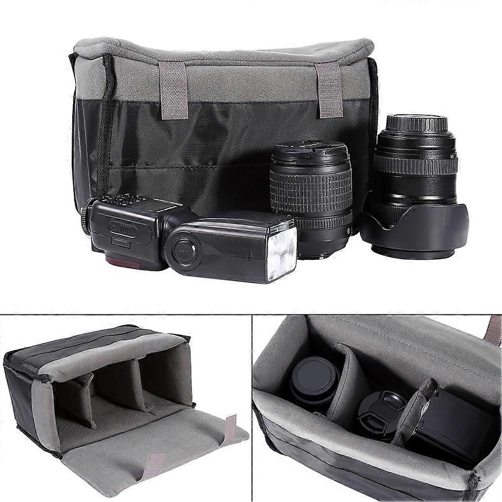 Padded divider bag for DSLR camera lenses