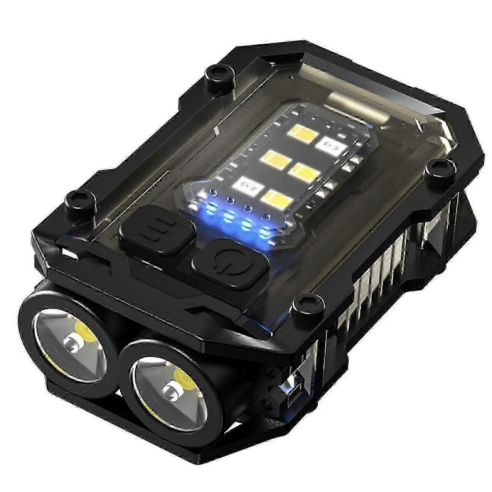 New Keychain Light Type-c Charging Outdoor High Brightness Small Steel Dual Light Source Strong Light Mini Flashlight -JRCN