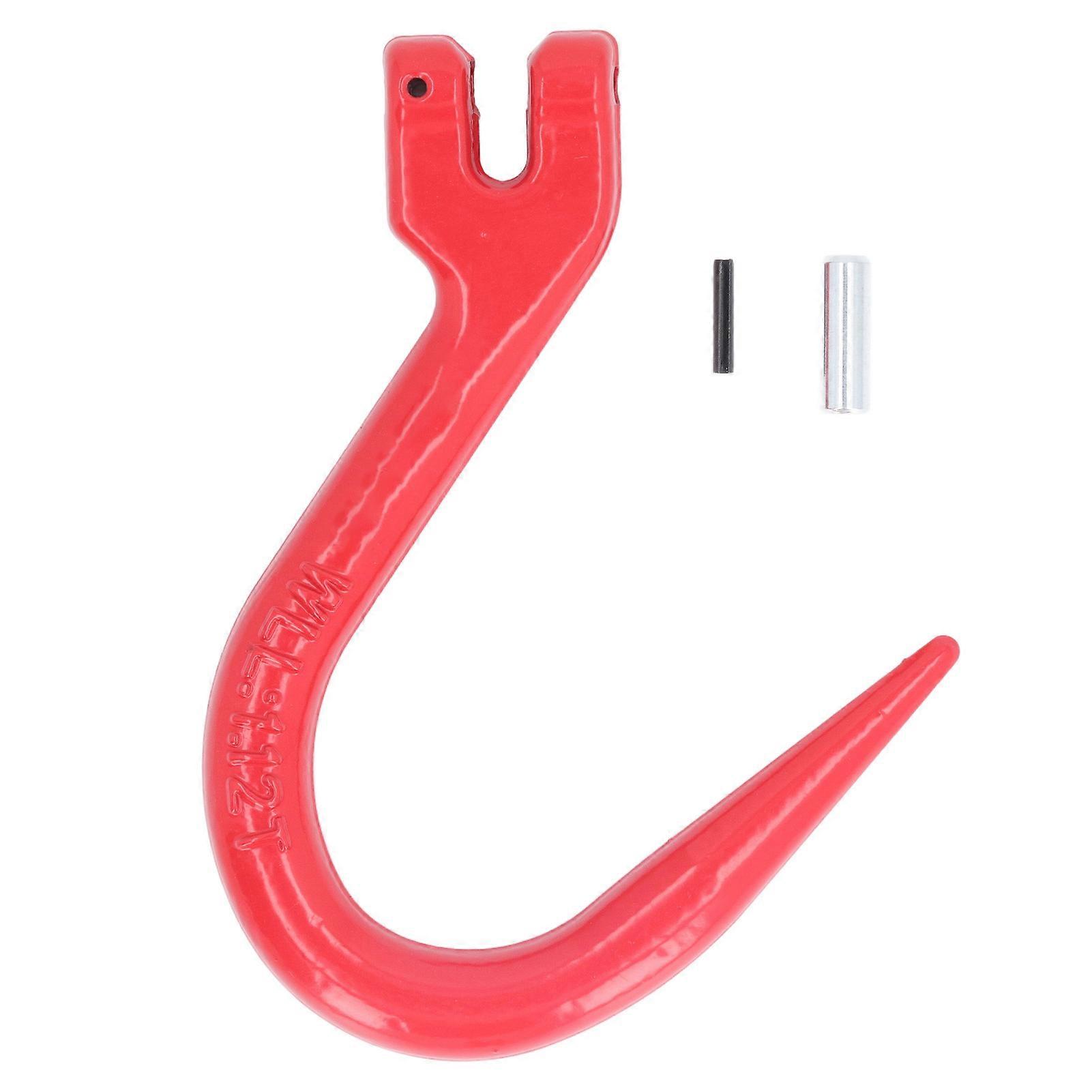 Lifting Hook Alloy Steel Large Opening Chain Hook for Construction Engineering Factory Hoisting 1.12T Load Capacity