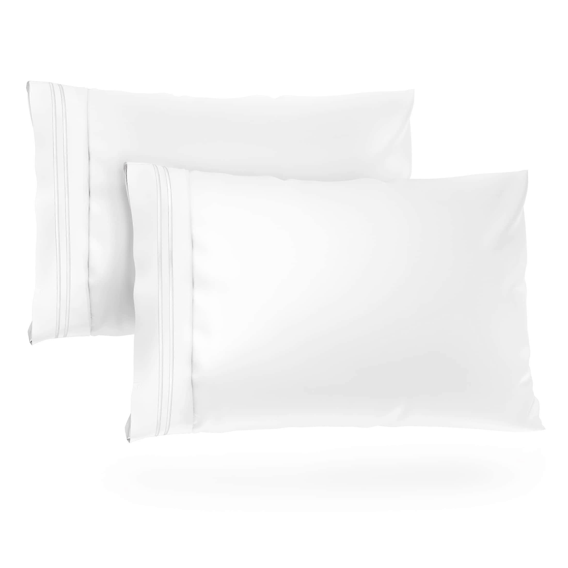 Silky Smooth Luxury Hotel Quality Pillowcases - Soft Skin Friendly, Set of 2, Standard Size, 100% Satin Material