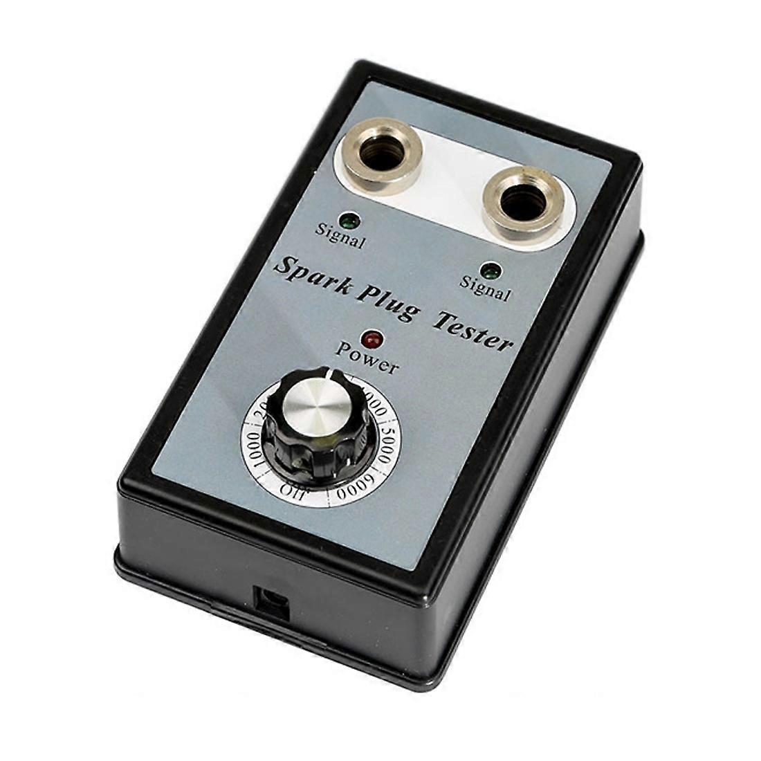 Adjustable Dual Hole Car Spark Plug Tester Spark Plug Detector 12V Gasoline Vehicles Spark Plug Test Diagnostic Tools(US Plug)