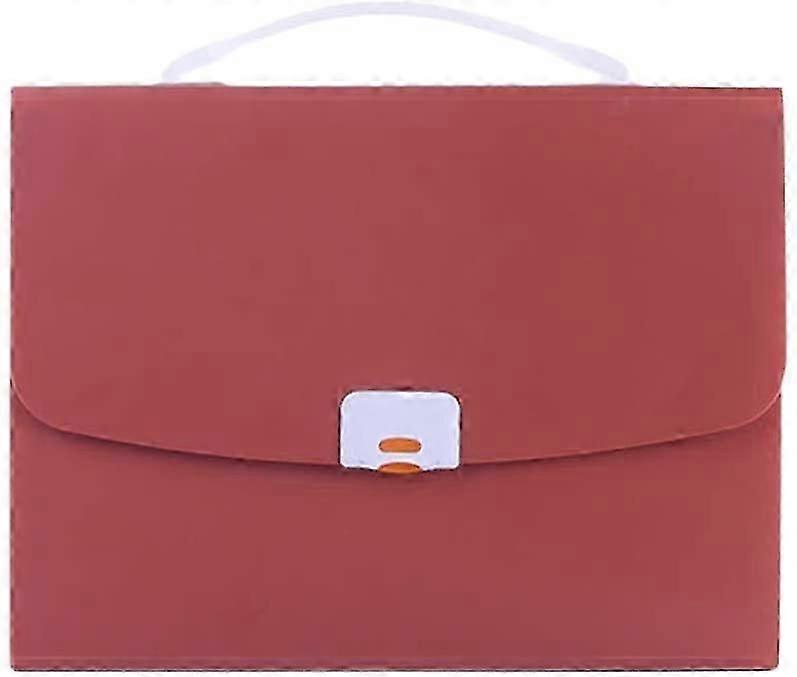 Portable Pocket A4 Business Document Organ Bag Folder Storage Organizer Student Test Paper Holder Pack Red
