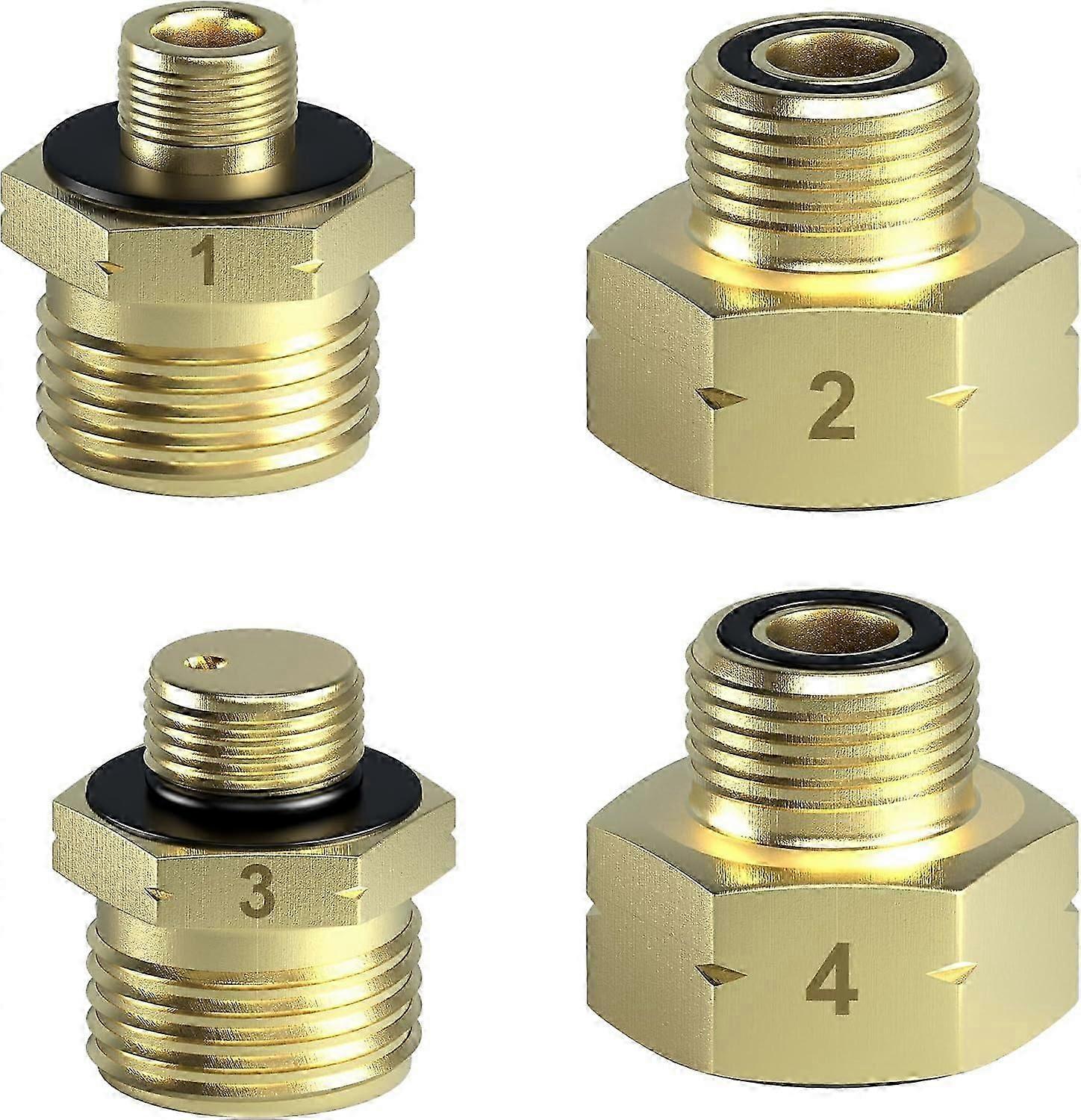 Gas Cartridge Adapter Gas Bottles Adapter For Filling German Gas Bottles In Eu Abroad Adapter Gas Cartridge Made Of Brass Gas Cartridge Adapter 4 Piec