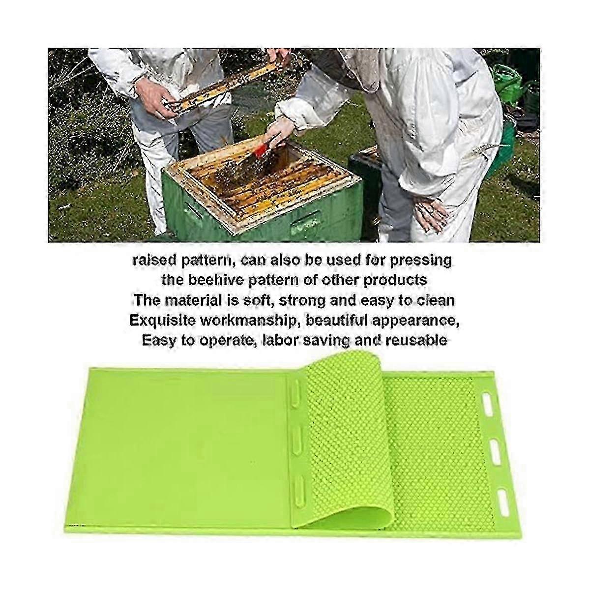 5.4mm Silicone Beeswax Sheet Mold, Beeswax Foundation Stamper Mold Beekeeping Equipment Nest Foundation