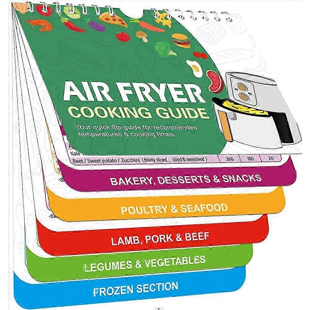 1/2/3Pcs Magnets Cooking Guide Booklet Cheat Sheet Magnetic Sticker Air Fryer