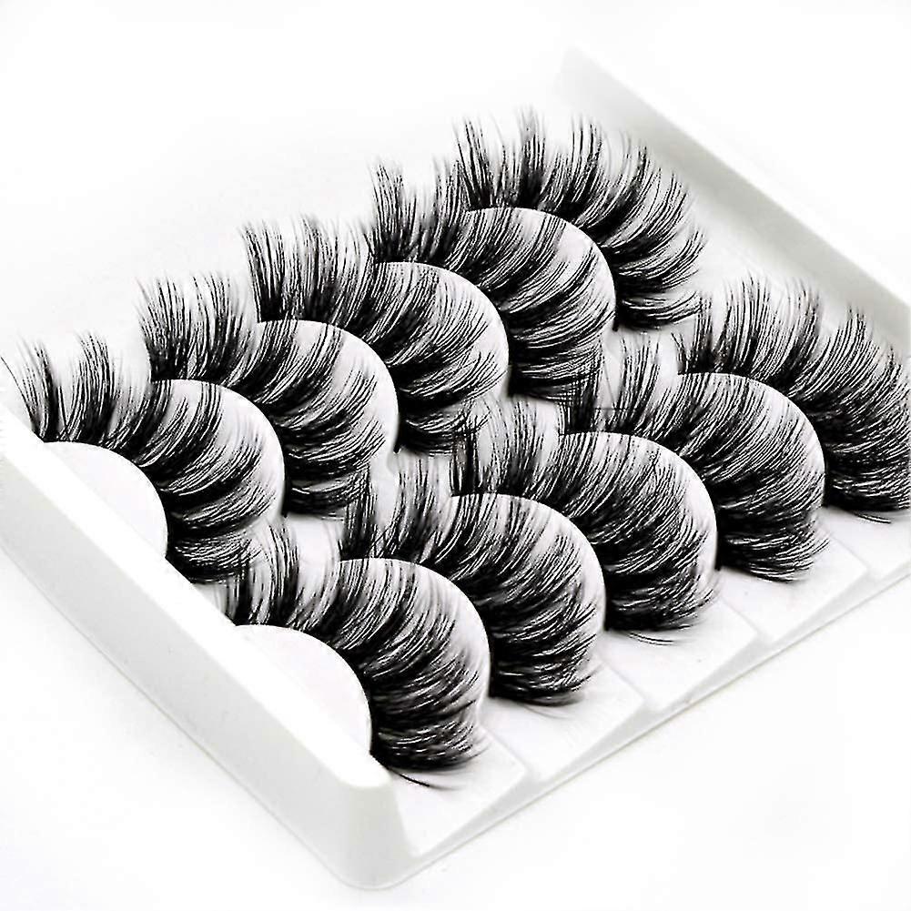 False Eyelashes 5 Pairs 3d Lashes Reusable Long Handmade Fake Eyelashes compatible Eye