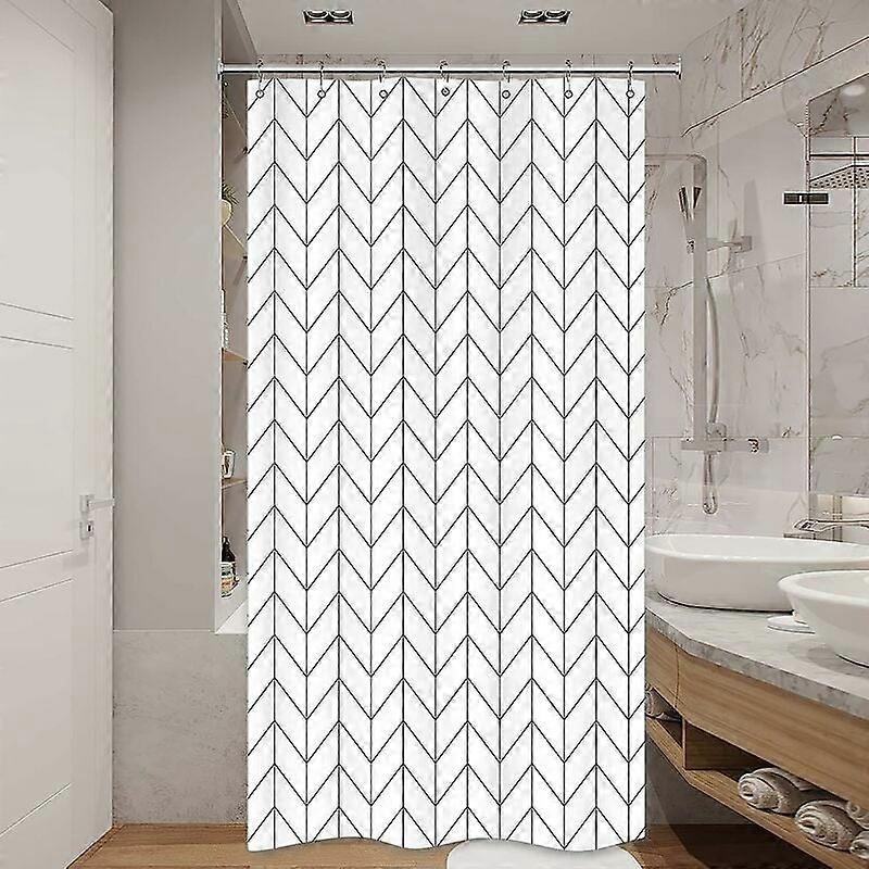 Rideau de douche, Chevron Rayé, Décor Unique